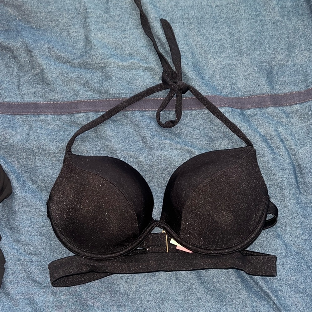 victoria’s secret black push up bikini top